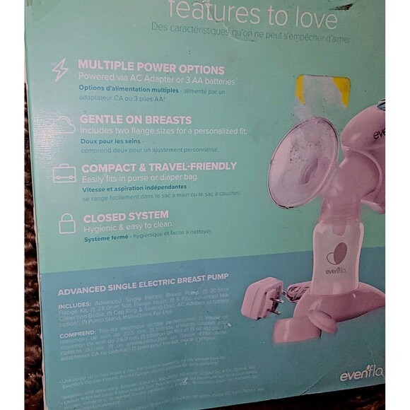 EVENFLO ADVANCED SINGLE ELECTRIC BREAST PUMP Occasional Use Pumping *NEW in box - Picture 5 of 12